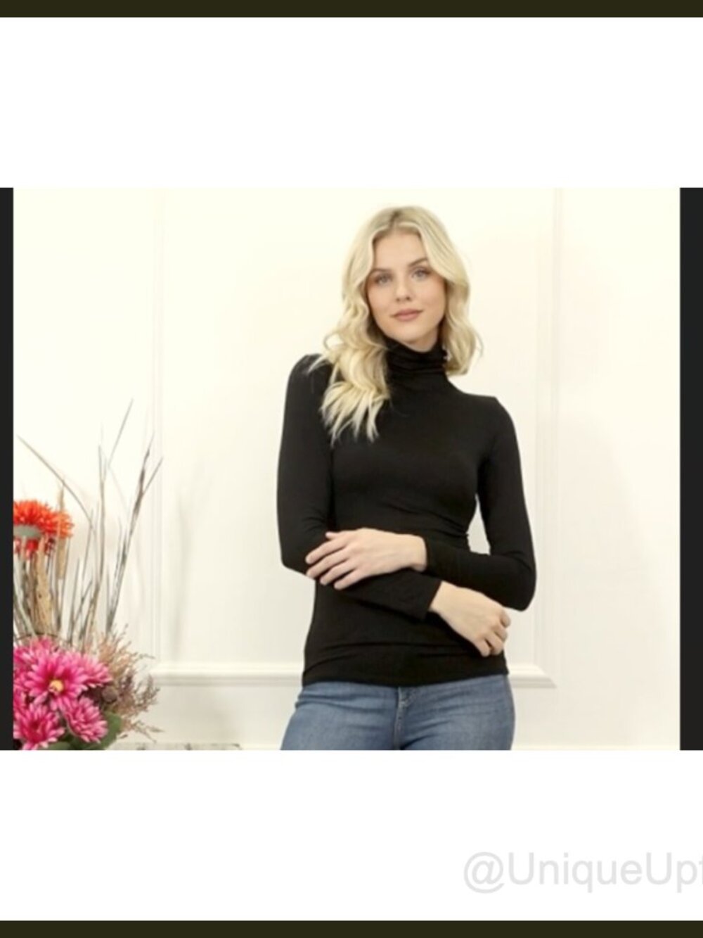 Womens Turtleneck Long Sleeve Pullover Sweater Rayon Spandex Lightweight - Picture 5 of 5